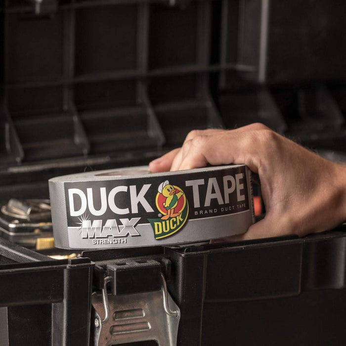 Duck Brand Max Strength Duct Tape - 1 Roll - Heavy Duty Hold - 1.88 Inch x 45 Yards - Silver (240201)