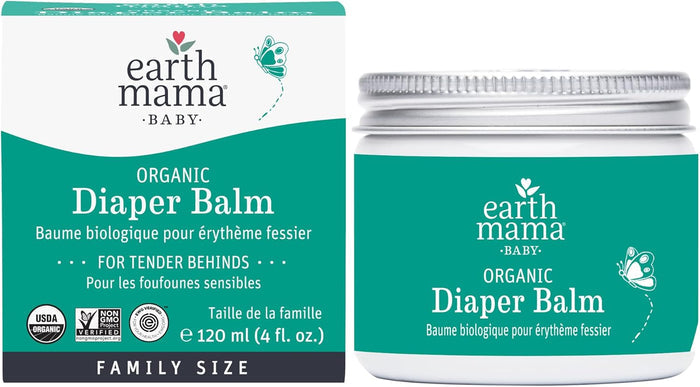 Earth Mama Organic Diaper Balm - 4 fl oz - Diaper Cream for Baby - Safe for Sensitive Skin - Baby Essentials