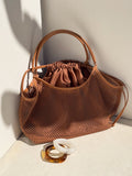 Easton Mesh Tote in Tan - Stitch And Feather