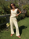 Elowen Smocked Pants in Butter Yellow - Final Sale - Stitch And Feather