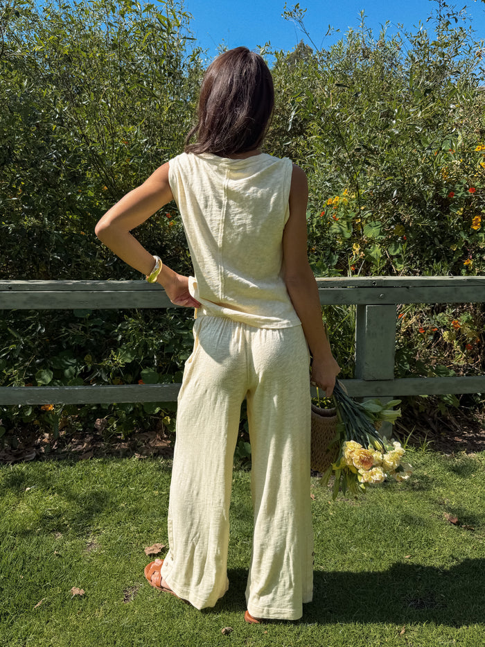 Elowen Smocked Pants in Butter Yellow - Final Sale - Stitch And Feather