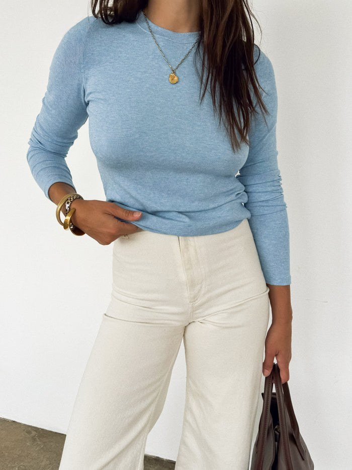 Emerson Knit Top in Marina - Stitch And Feather