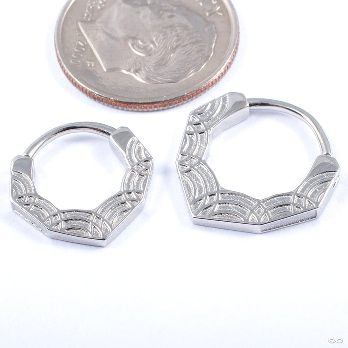Erte Clicker from Tether Jewelry in various sizes in white gold