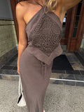 Espresso Martini Halter Top - Stitch And Feather