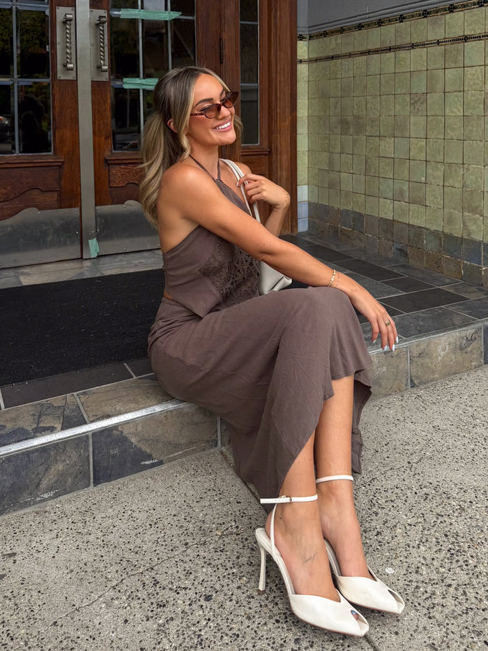 Espresso Martini Halter Top - Stitch And Feather