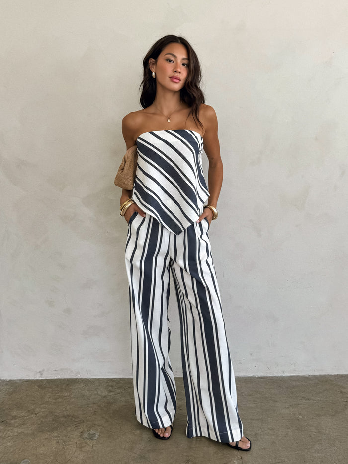 Estella Stripe Wide Leg Pants - Stitch And Feather