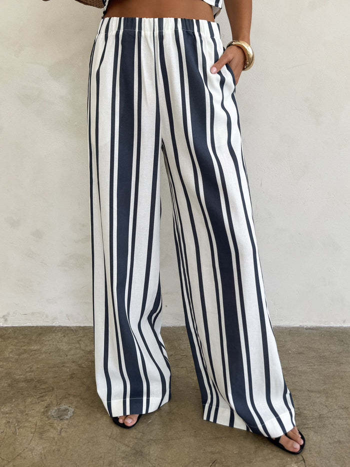 Estella Stripe Wide Leg Pants - Stitch And Feather