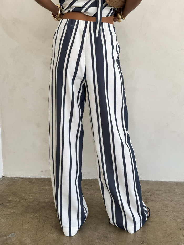 Estella Stripe Wide Leg Pants - Stitch And Feather