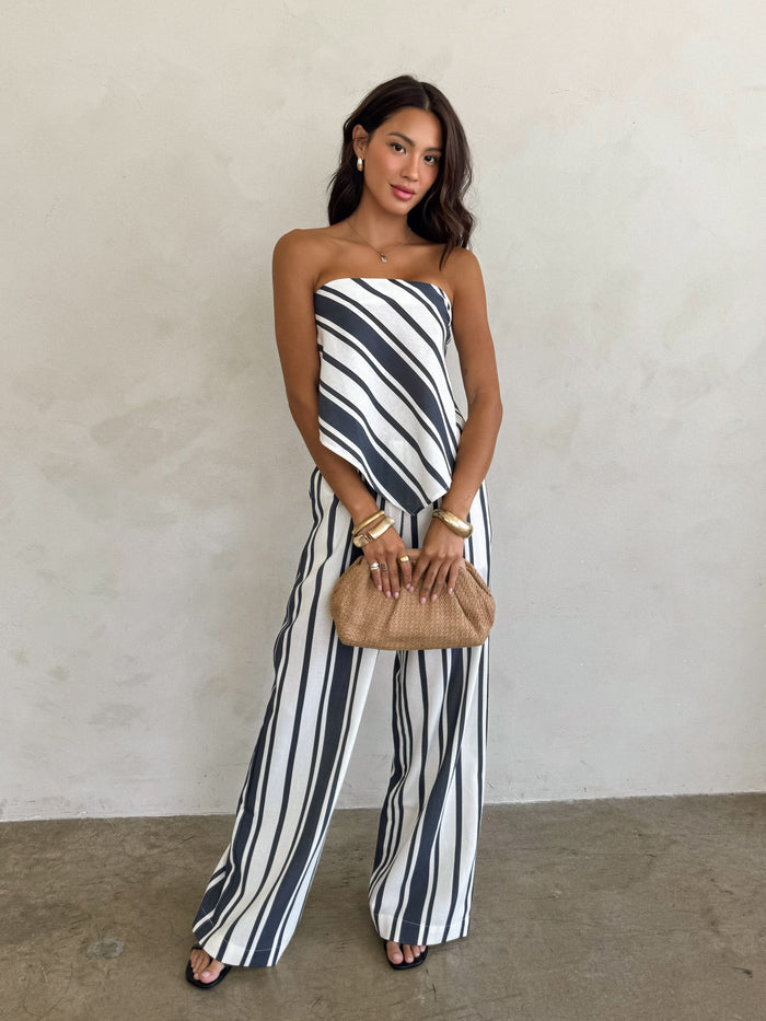 Estella Stripe Wide Leg Pants - Stitch And Feather