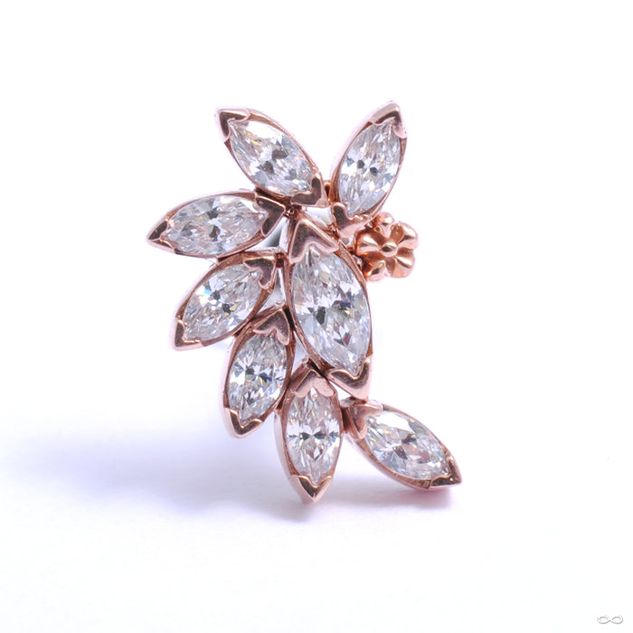 Ethel Press-fit End in Gold from LeRoi with Clear CZ
