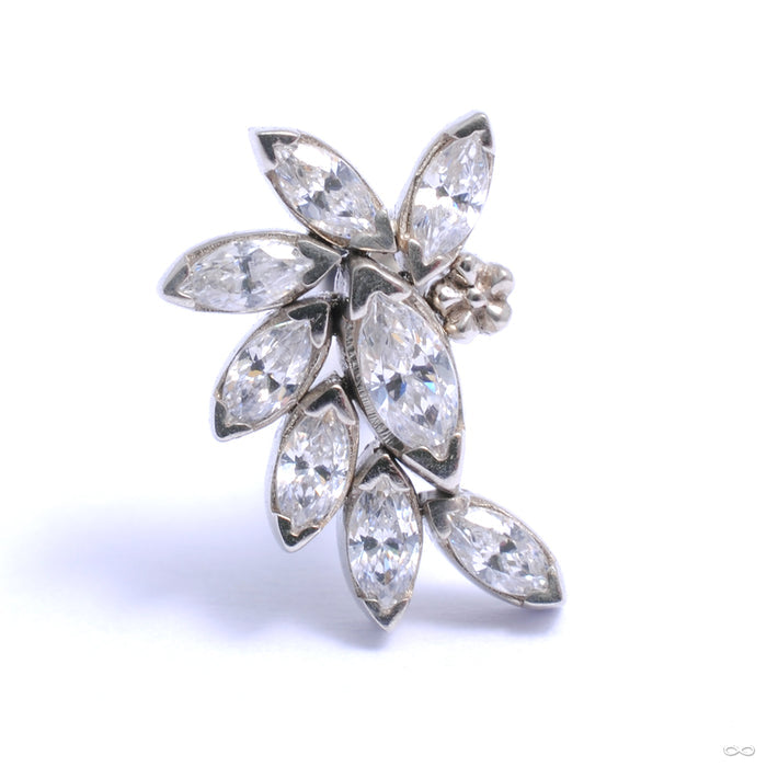 Ethel Press-fit End in Gold from LeRoi with Clear CZ