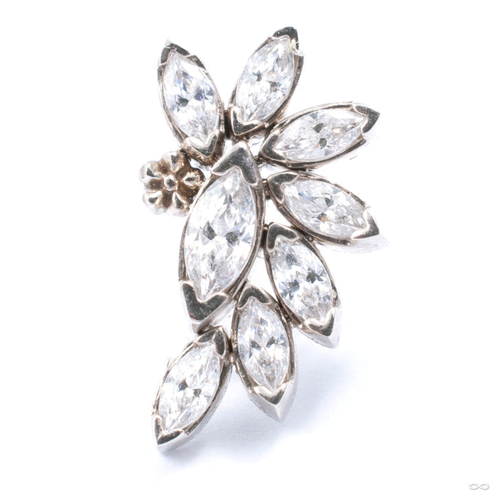 Ethel Press-fit End in Gold from LeRoi in white gold left curve