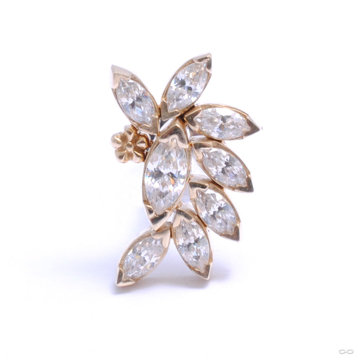 Ethel Press-fit End in Gold from LeRoi with Clear CZ