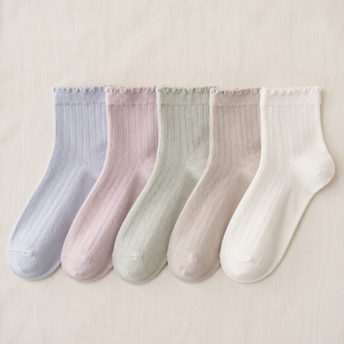 Pastels Ribbed 5-Pack