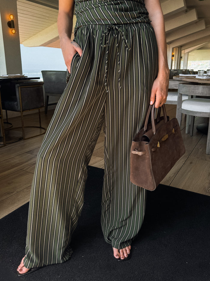 Evergreen Stripe Pants - Stitch And Feather