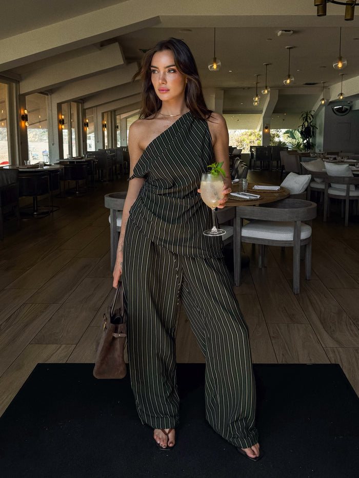 Evergreen Stripe Pants - Stitch And Feather
