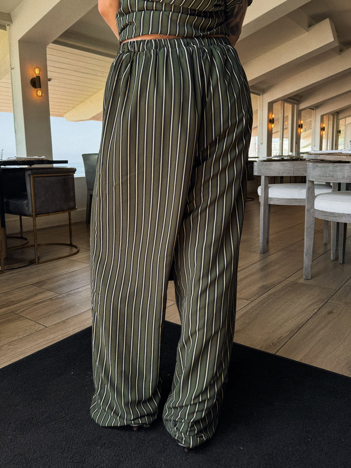 Evergreen Stripe Pants - Stitch And Feather