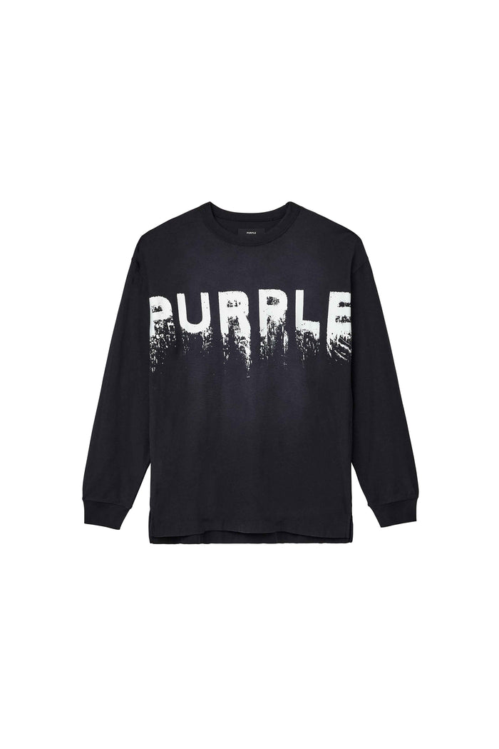 Fallout Wide Long Sleeve Black Tee with Oversized Fit and Textured Jersey Fabric