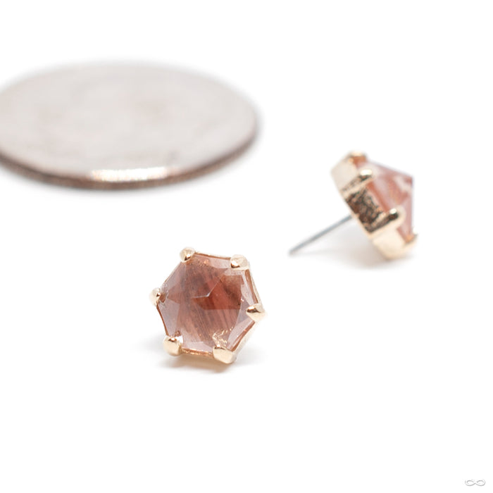14k Yellow Gold / Sunstone