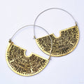 Fan Hoop Earrings from Eleven44 in Brass