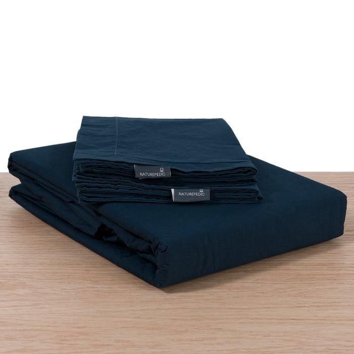 Final Sale! Organic Cotton Percale Duvet Cover & Sham Set
