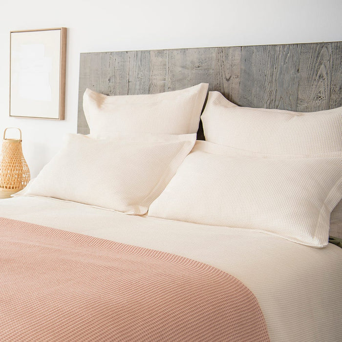 Final Sale! Organic Cotton Waffle Duvet Cover & Sham Set