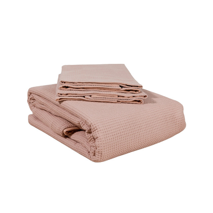 Final Sale! Organic Cotton Waffle Duvet Cover & Sham Set