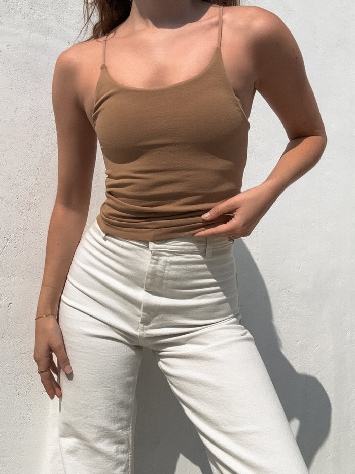 Fine Lines Tank in Tobacco - Stitch And Feather