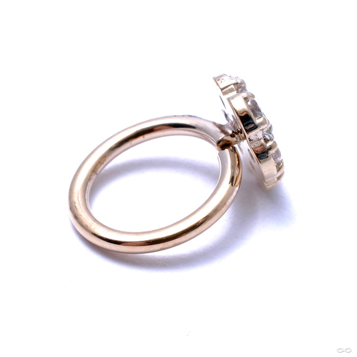 Fleurette Fixed Bead Ring in Gold from Scylla side view