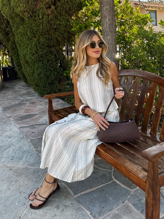 Florence Stripe Button Top - Stitch And Feather