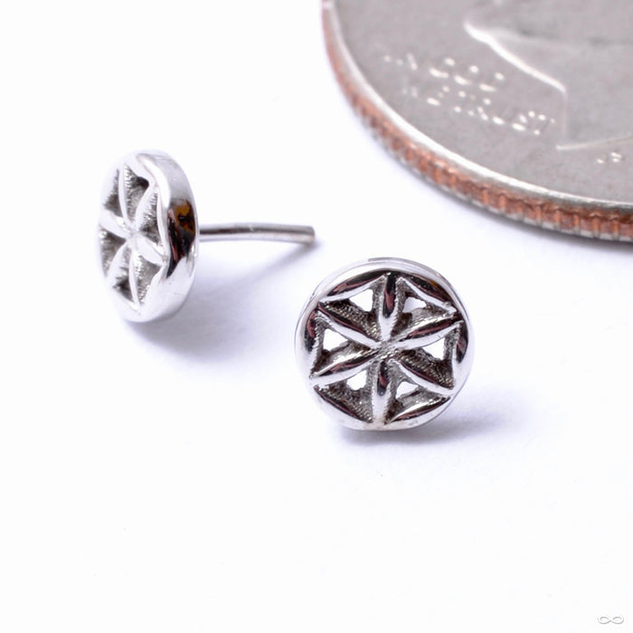 Flower of Life Press-fit End in Gold from BVLA in white gold