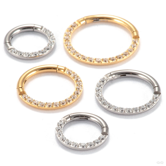 Forward-facing Gem Clicker in Titanium from Diablo Organics in assorted sizes