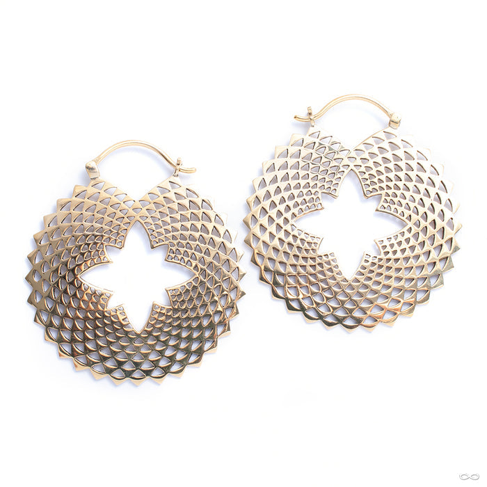Fractal Hoops from Diablo Organics in brass