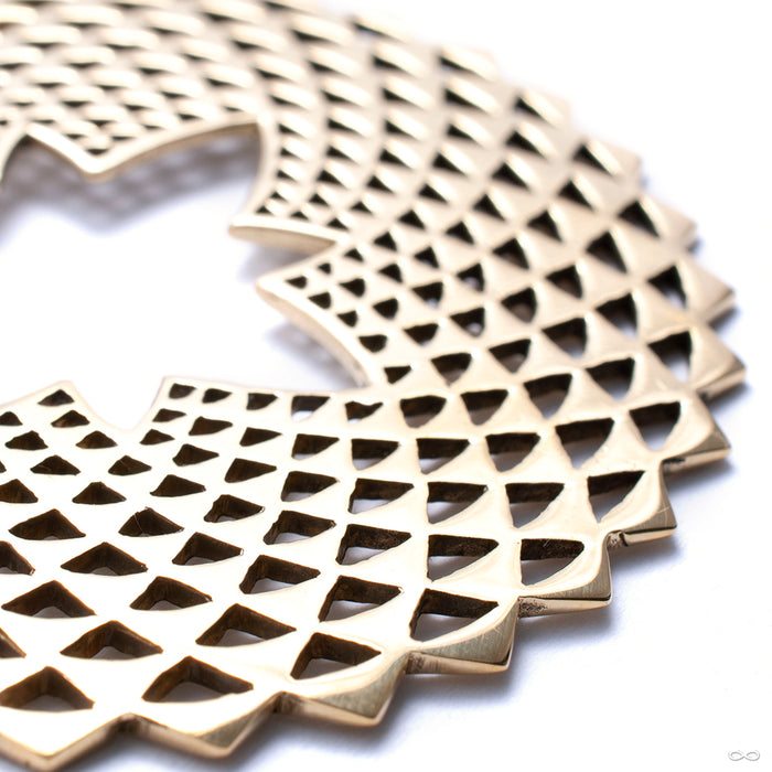 Fractal Hoops from Diablo Organics in brass