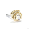 Fracture Press-fit End in Gold from Seasons Handmade with diamond