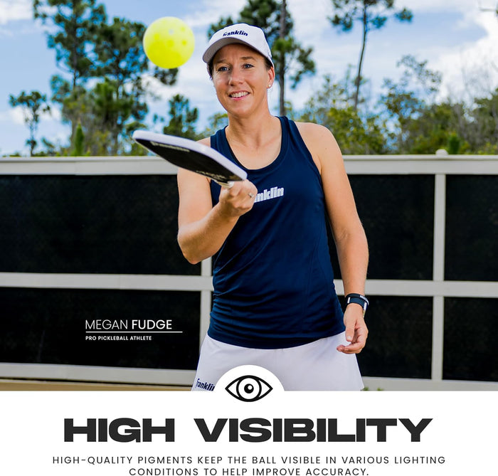 Franklin Sports X-40 Outdoor Pickleballs - Official Ball of USA Pickleball, APP Tour + US Open - Regulation Size