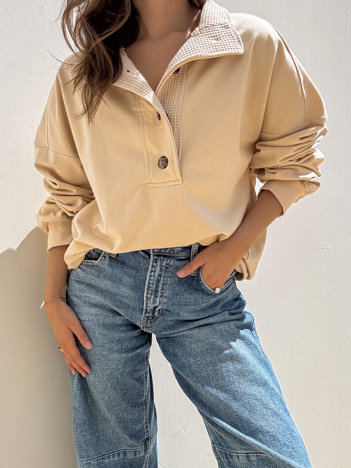 French Market Knit Top in Cream - Final Sale - Stitch And Feather