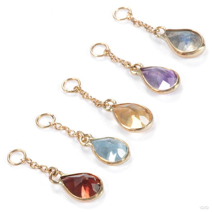 Fruta Charm in Gold from Hialeah with various stones