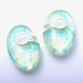 Fused Dichroic Ovoid Weights from Gorilla Glass in Green Gold