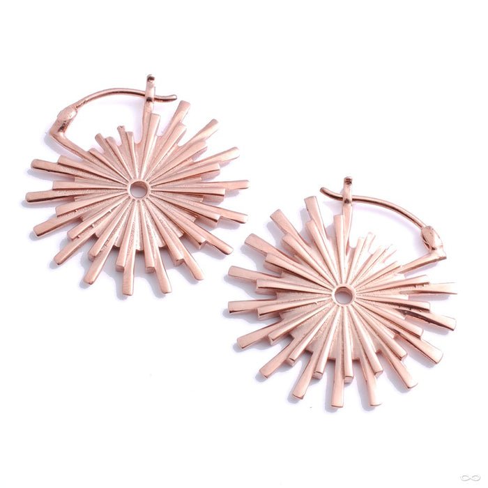 Galaxy Earrings from Buddha Jewelry in rose-gold-plated brass