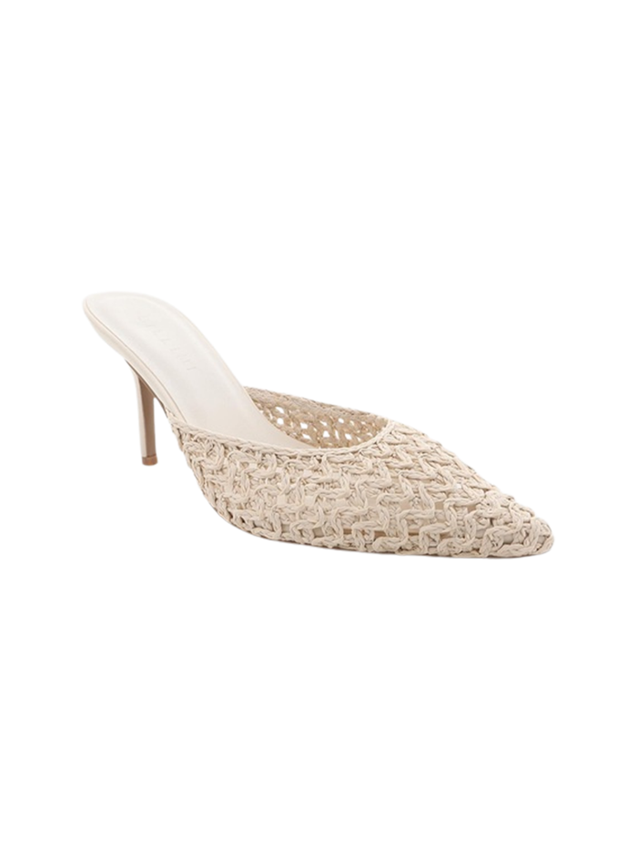 Garnette Woven Heel in Cream - Stitch And Feather