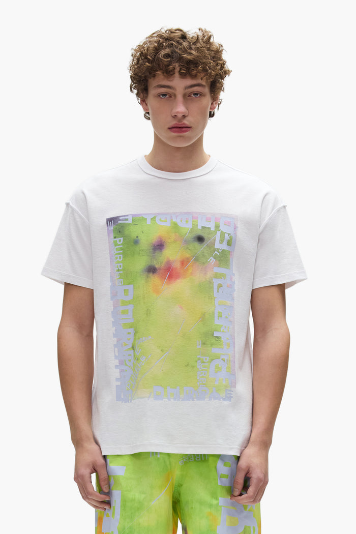 Gateway Tee in regular fit, 100% cotton, textured jersey, digital & screen printed design.