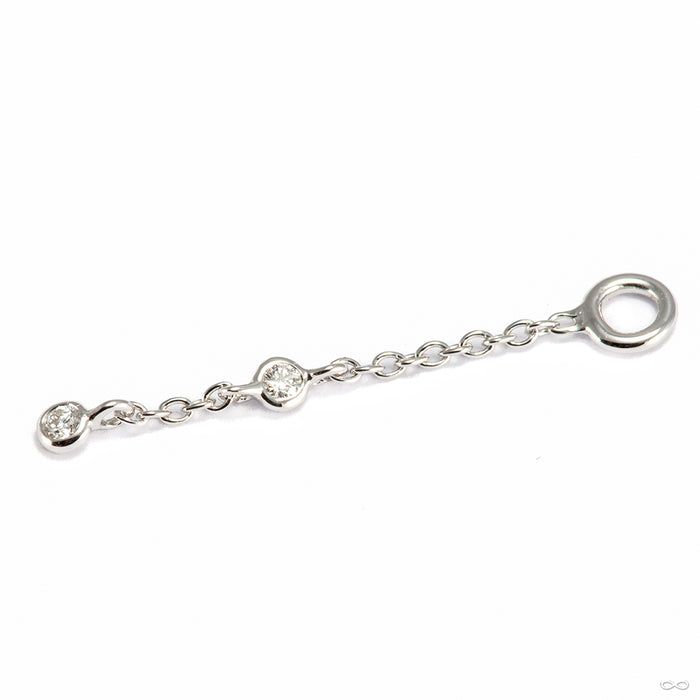 Gemmed Orbit Charm in 14k White Gold with Diamond from Tether Jewelry