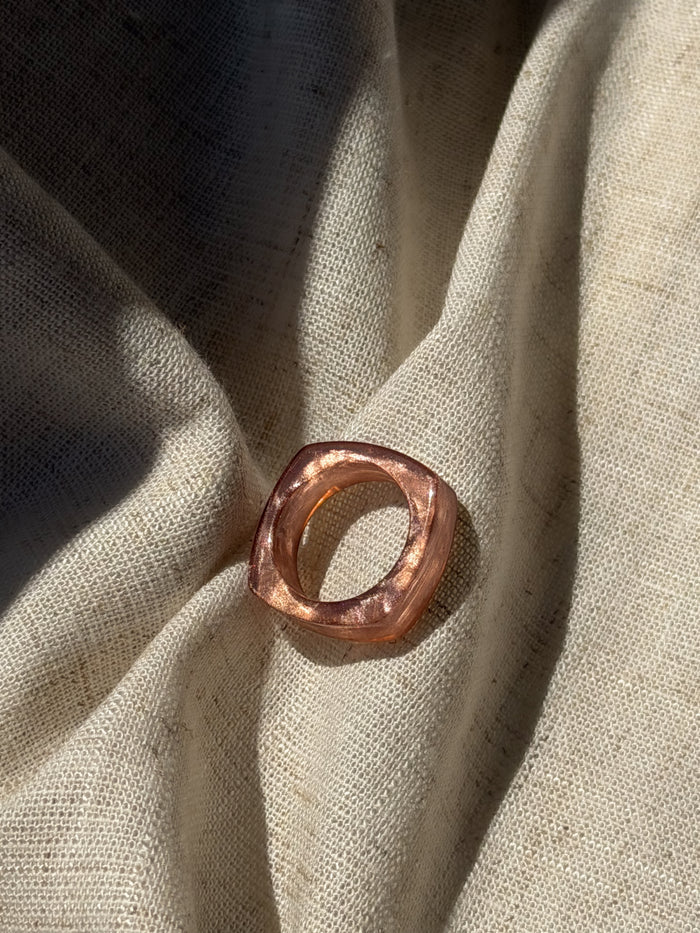 Geometric Acrylic Ring - Stitch And Feather