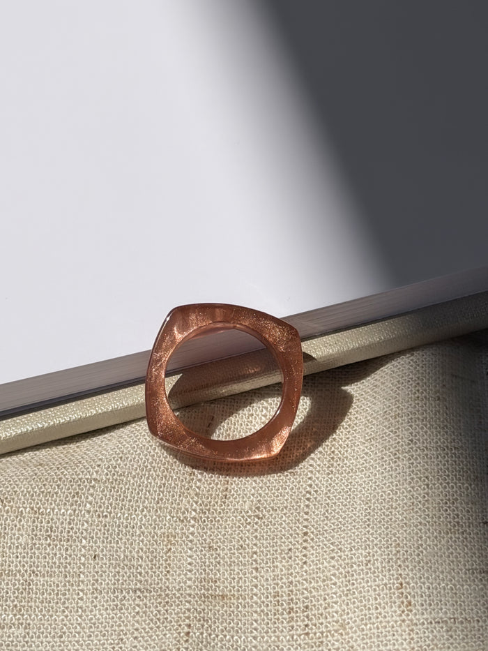 Geometric Acrylic Ring - Stitch And Feather