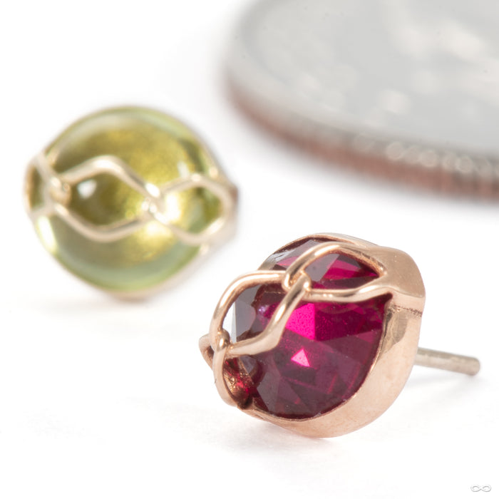 Get Money Press-fit End in Gold from Pupil Hall with various stones