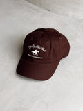 Gigi Polo Club Ball Cap in Chocolate - Stitch And Feather