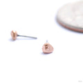 Gold Dust Press-fit End in Gold from Pupil Hall in rose gold