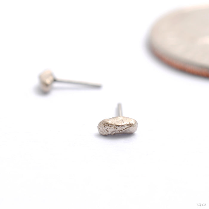 Gold Glimmer Press-fit End in Gold from Pupil Hall in white gold
