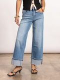 Good Luck Wide Leg Jeans - Stitch And Feather